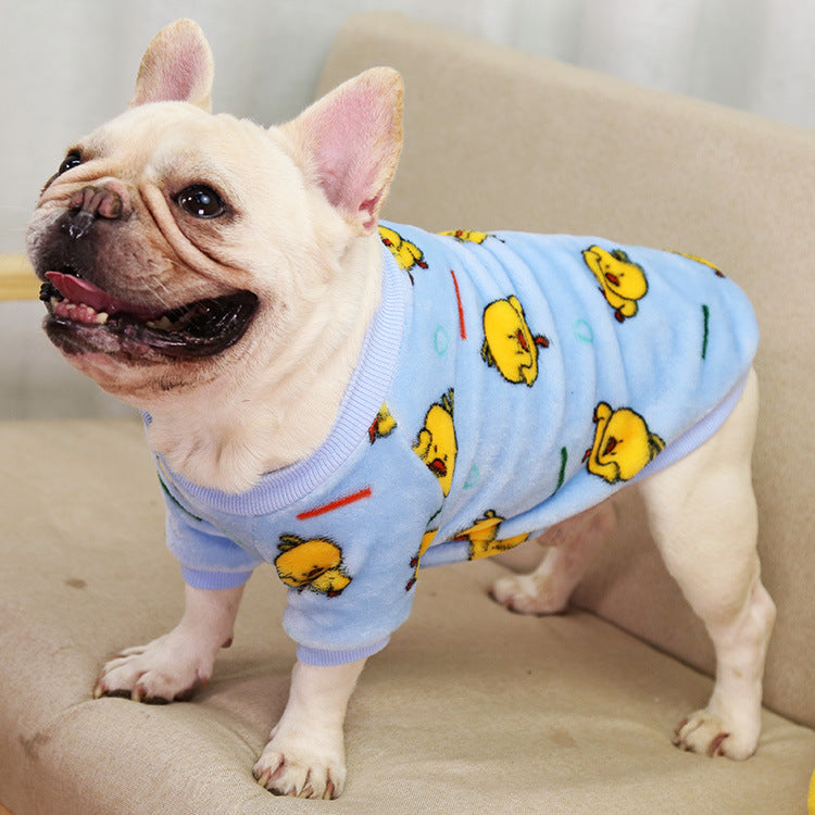 Cozy Coral Fleece Dog Pajamas - Warm Soft Puppy Onesie for Sleep & Leisure