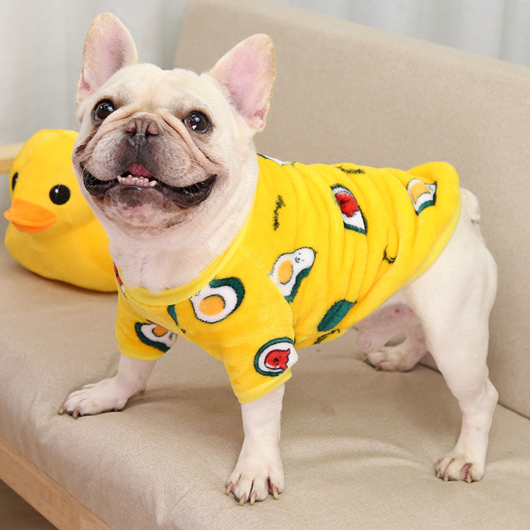 Cozy Coral Fleece Dog Pajamas - Warm Soft Puppy Onesie for Sleep & Leisure