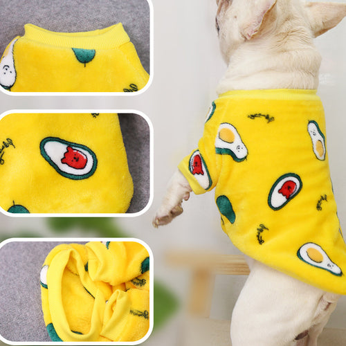 Cozy Coral Fleece Dog Pajamas - Warm Soft Puppy Onesie for Sleep & Leisure