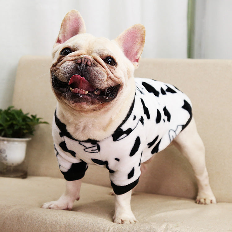 Cozy Coral Fleece Dog Pajamas - Warm Soft Puppy Onesie for Sleep & Leisure